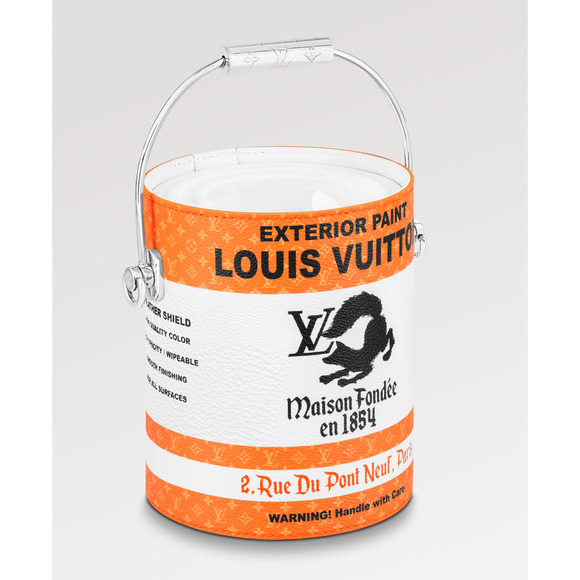 Louis Vuitton Orange LV Paint Can Monogram Top Handle Shoulder Crossbody Bag - Picture 3 of 14
